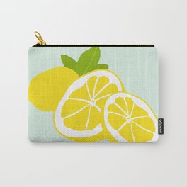 Sweet Lemons - Still Art in Pastel Green Carry-All Pouch