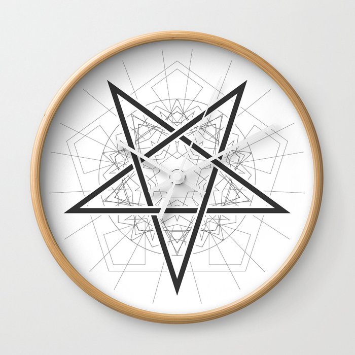 Baphomet Pentagram Star - Satanic sign Wall Clock