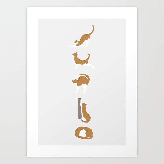 Cat Ballet Art Print