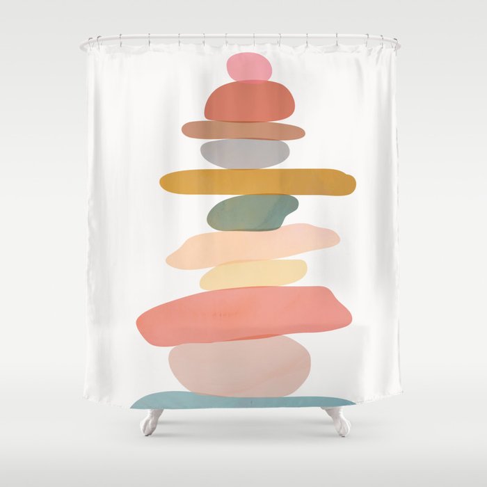 Balancing Stones 22 Shower Curtain