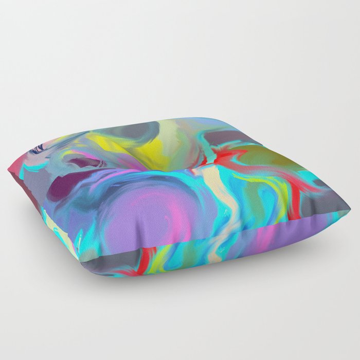 colorful abstract Floor Pillow