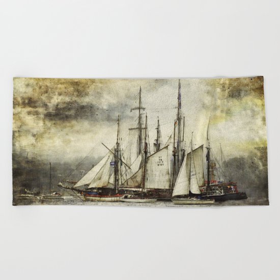 ship Beach Towel