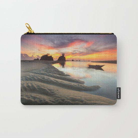 Canoe on the Water at Sunset Carry-All Pouch
