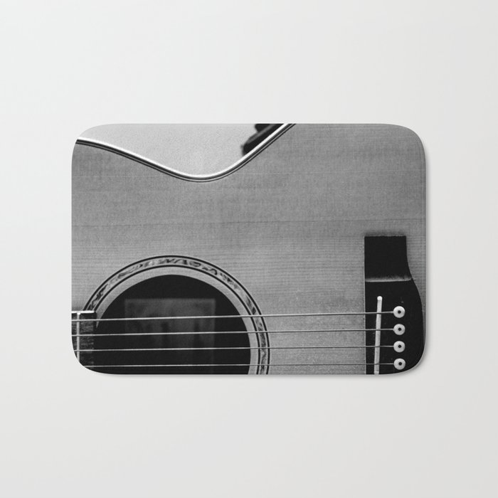 acoustic electric guitar music aesthetic close up elegant fine art photography  Bath Mat