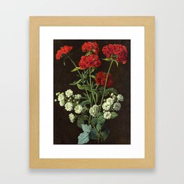 vintage floral illustration  Framed Art Print