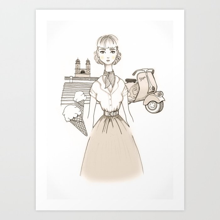 Roman Holiday - Movies & Outfits Art Print
