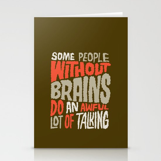 People Without Brains Stationery Cards
