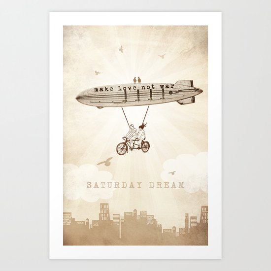 Saturday Dream - Love and Peace Walk Art Print