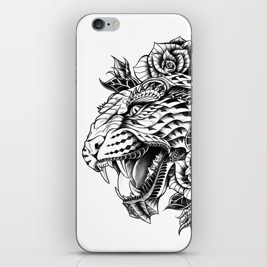 Ornate Leopard Black & White Variant iPhone & iPod Skin