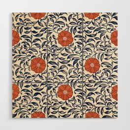 Chinese Floral Pattern 18 Wood Wall Art