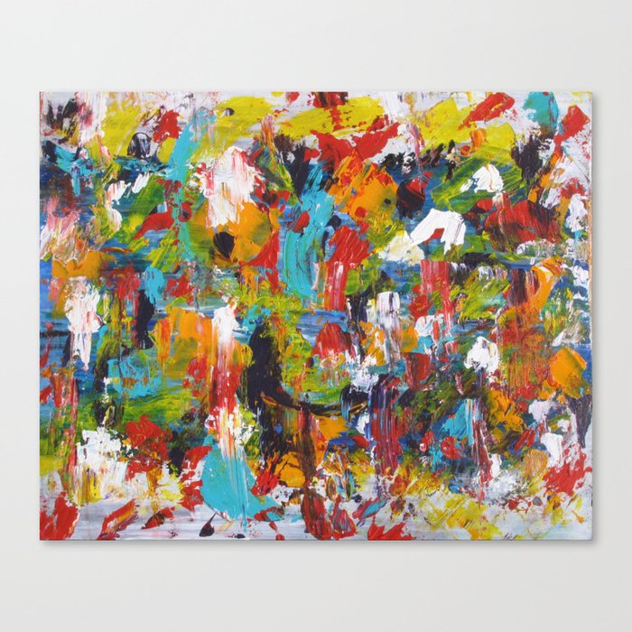 The Abstract Mediterranean Acrylic Painting By Noora Elkoussy