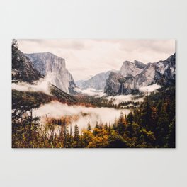Amazing Yosemite California Forest Waterfall Canyon Canvas Print
