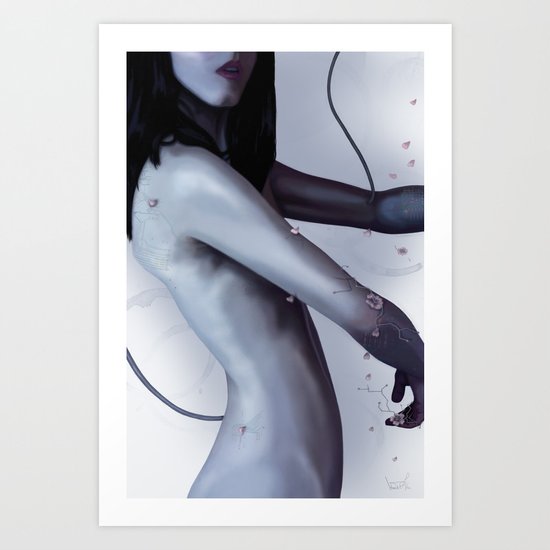 Electric Flowers Art Print