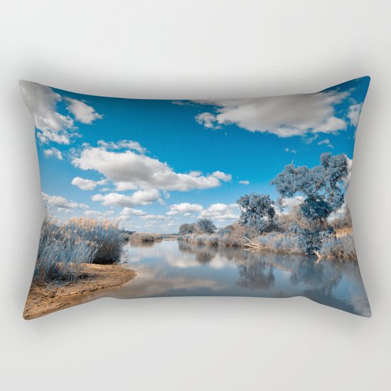 Kruger Park Landscape - Winter Blue Rectangular Pillow
