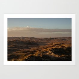 Sunset above dunes on island - nature photography art print Art Print