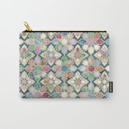 Muted Moroccan Mosaic Tiles Carry-All Pouch