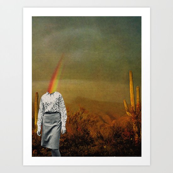 My head flows like a rainbow Art Print