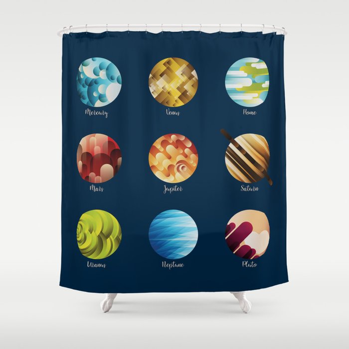 Away from Home and Back - dark Shower Curtain
