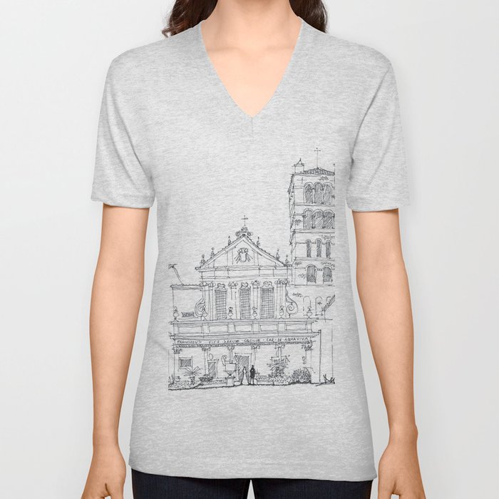 Basilica di Santa Cecilia in Trastevere V Neck T Shirt
