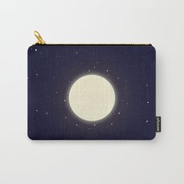 Minimalist Celestial Moon Carry-All Pouch | Dark, Graphicdesign, Stars, Minimalist, Science, Space, Minimalism, Moon, Galactic, Scifi 