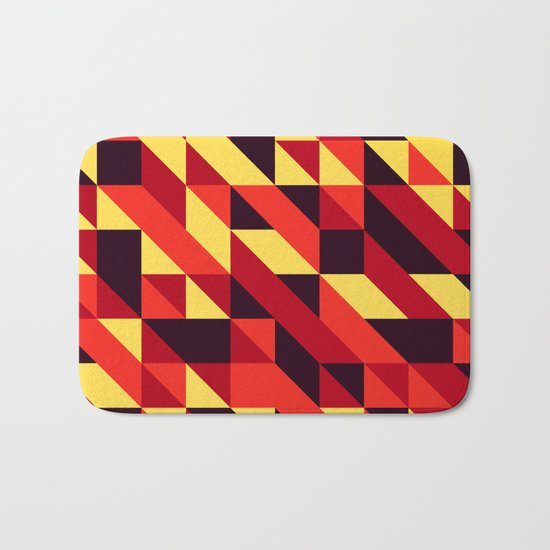 triangle lines Bath Mat