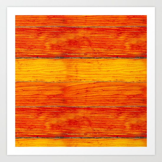 ORange wood Art Print