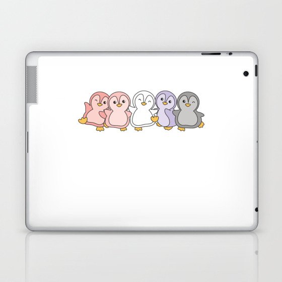 Cupioromantic Flag Pride Lgbtq Cute Penguin Laptop & iPad Skin