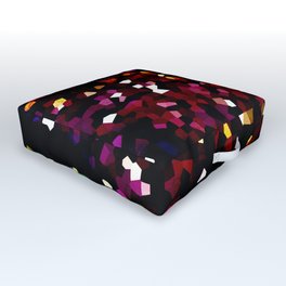 black rainbow crystal seastone print pattern Outdoor Floor Cushion