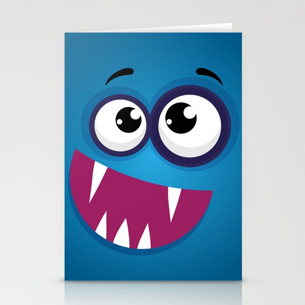 Blue Monster Stationery Cards