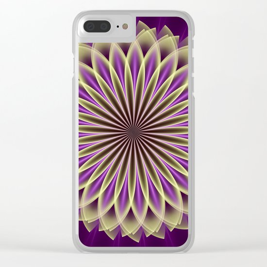 Magical geometric fantasy flower Clear iPhone Case