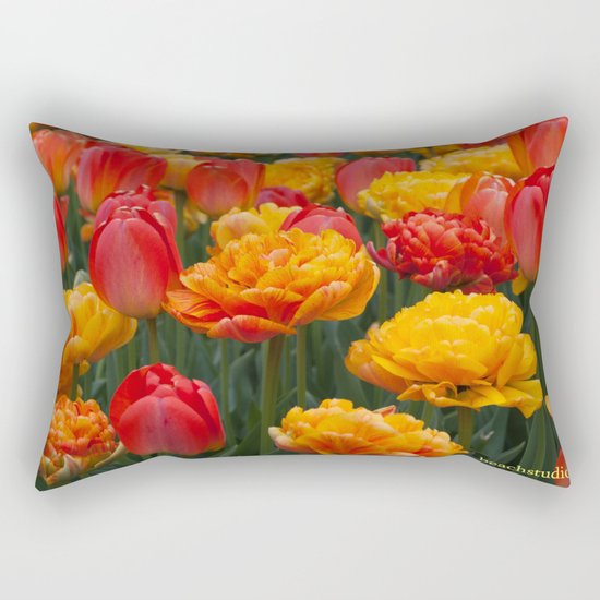 Scrumptious Tulips Rectangular Pillow