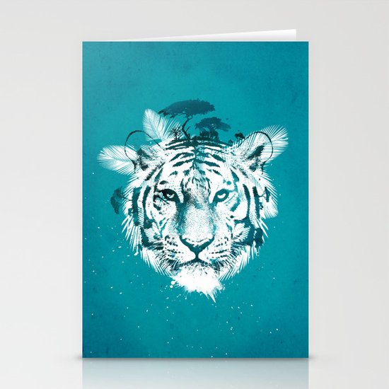 White Tiger Stationery Cards