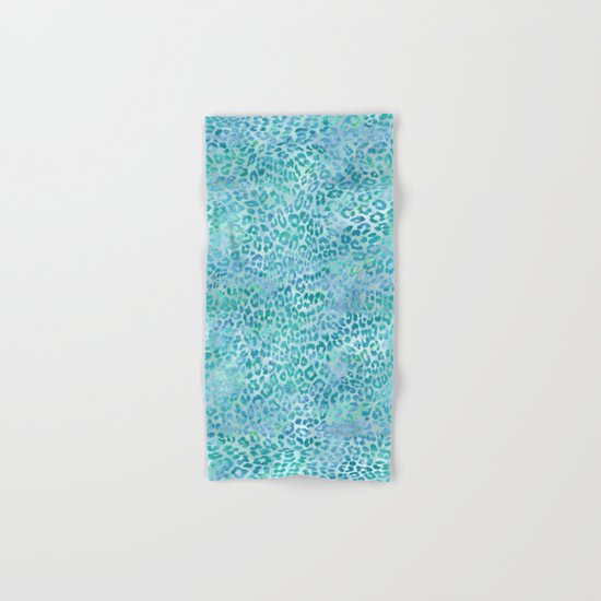 Blue Leopard Print Hand & Bath Towel