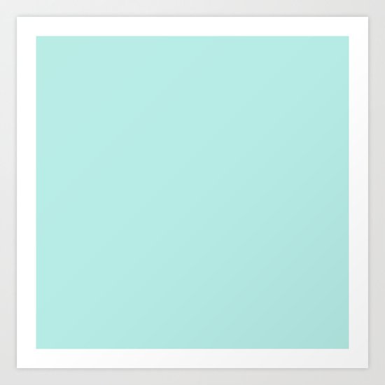 Simply aqua turquoise blue lightblue color - Mix and Match with Simplicity of Life on #Society6 Art Print