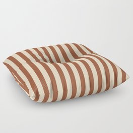 Vintage brown stripes Floor Pillow