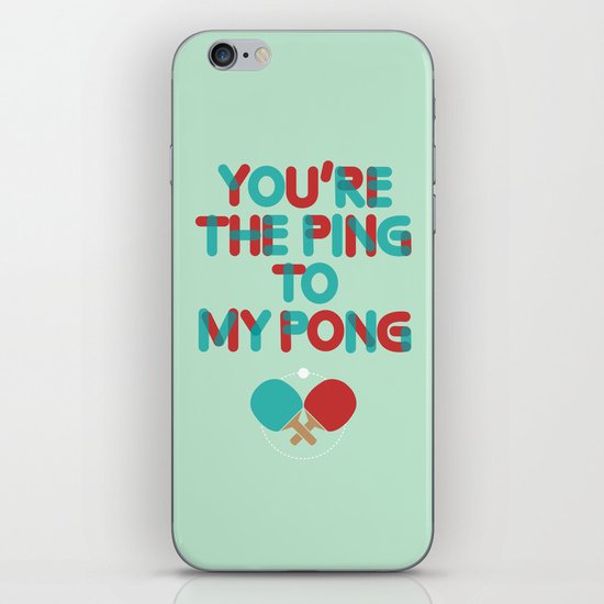 Love is like ping pong iPhone & iPod Skin