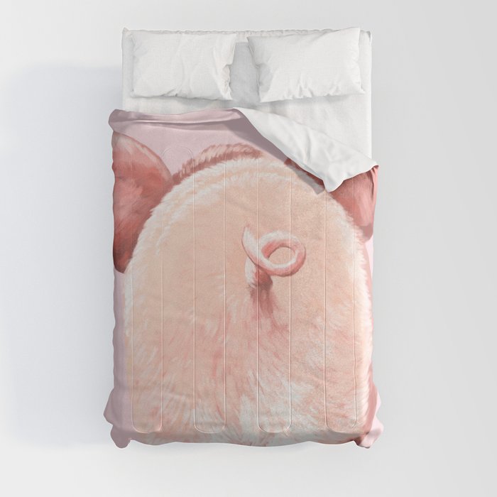 Pig Cutie Butt in Pink Comforter