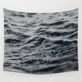 Ocean Magic Black and White Waves Wall Tapestry