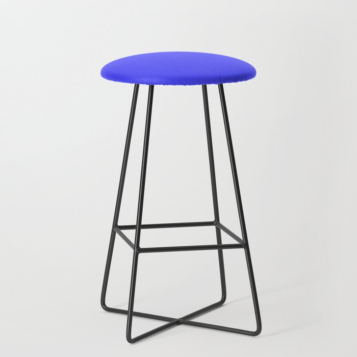 Bright Fluorescent Neon Blue Bar Stool
