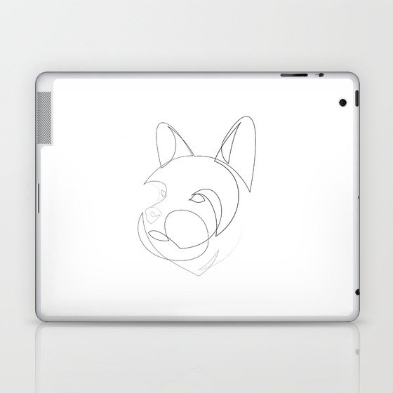 Yorkshire Terrier - one line drawing Laptop & iPad Skin