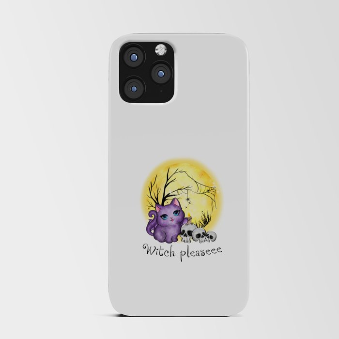 Cat lover Happy Halloween witch please iPhone Card Case