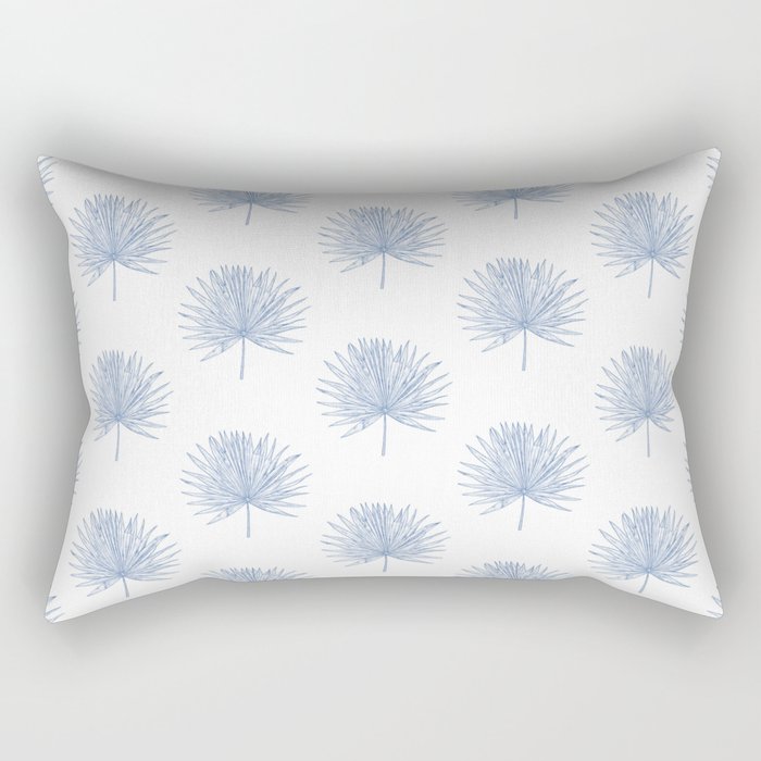 Palmetto Print - Blue Rectangular Pillow