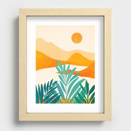 Alpine Sunset Abstract Landscape Series Recessed Framed Print