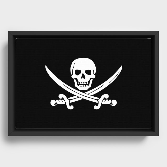 Jolly Roger Pirate Framed Canvas