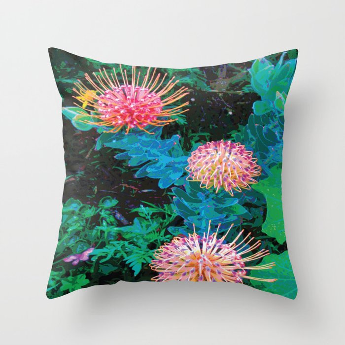 Exotic Pincushions Throw Pillow