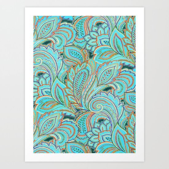 paisley, paisley Art Print