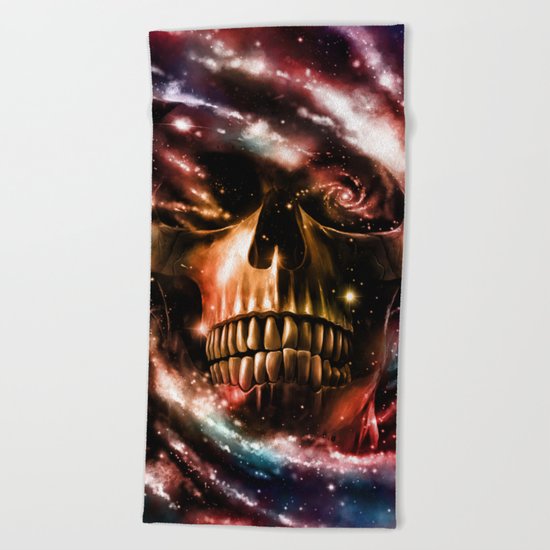 Space Skull II Beach Towel