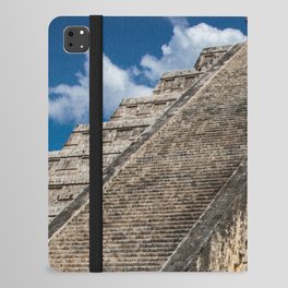 Mexico Photography - Ancient Pyramid Under The Blue Sky iPad Folio Case