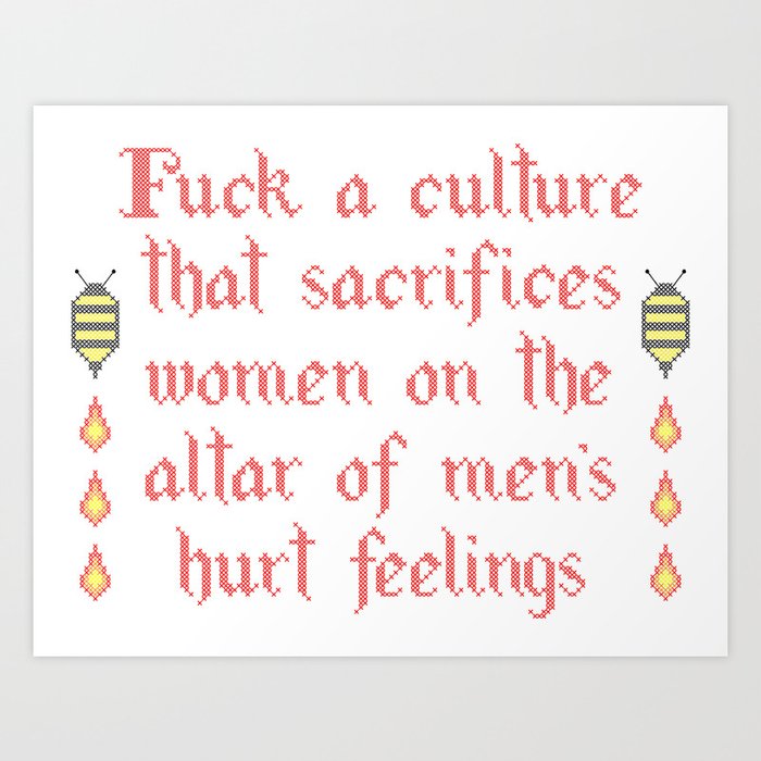 Fuck Your Culture in Cross Stitch Art Print
