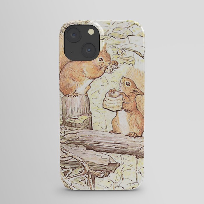 Squirrels collecting nuts iPhone Case